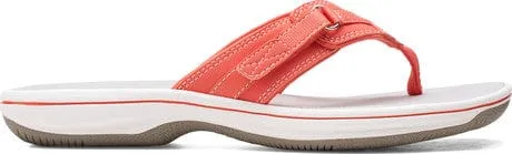 Clarks Women's Breeze Sea Flips- Bright Coral