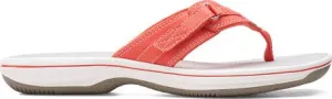 Clarks Women's Breeze Sea Flips- Bright Coral