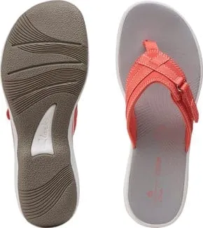 Clarks Women's Breeze Sea Flips- Bright Coral