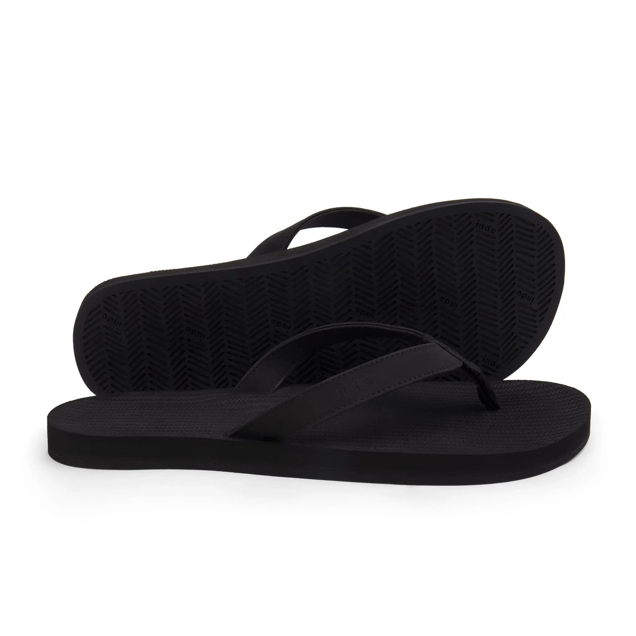 Indosole Mens Flip Flop Sandal Black