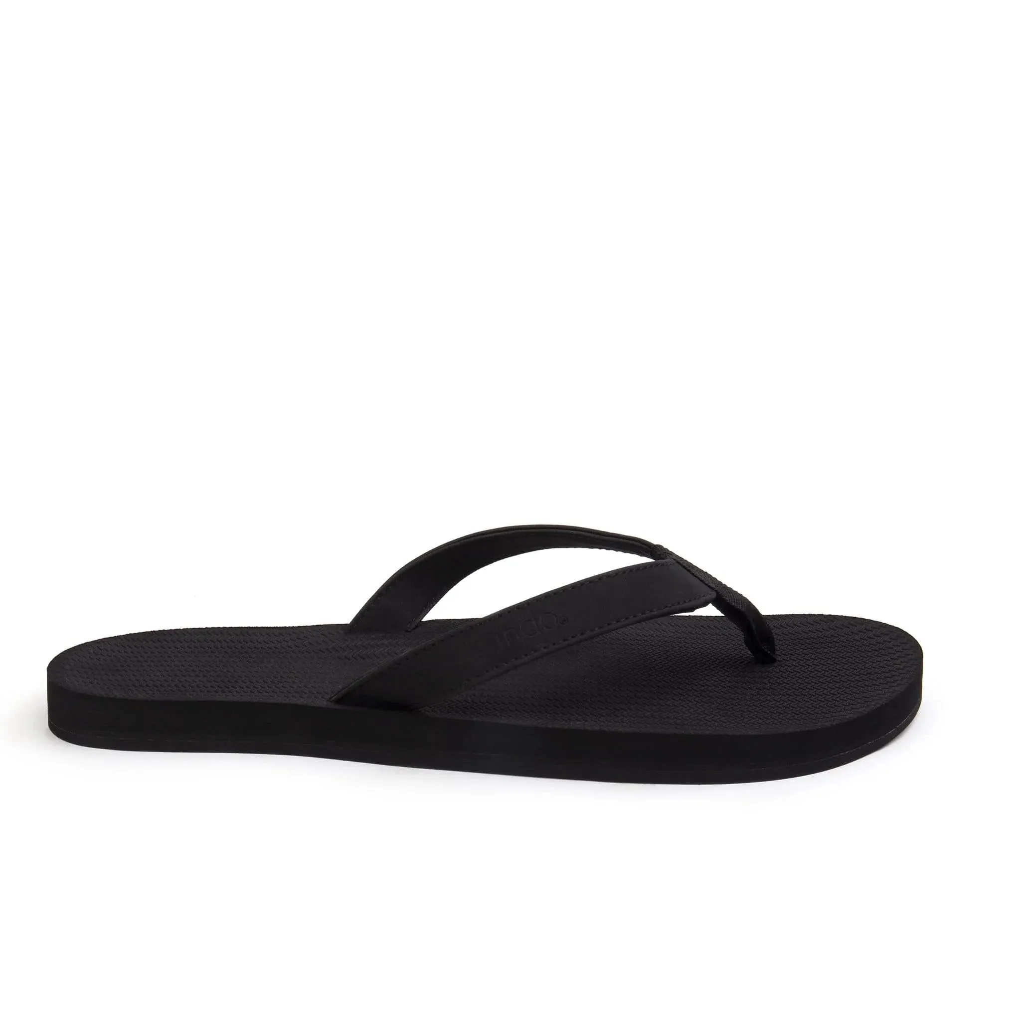 Indosole Mens Flip Flop Sandal Black