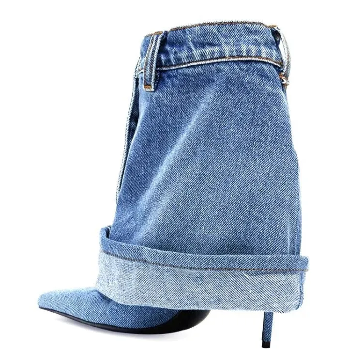 Let's Talk About It Denim Ankle Boots