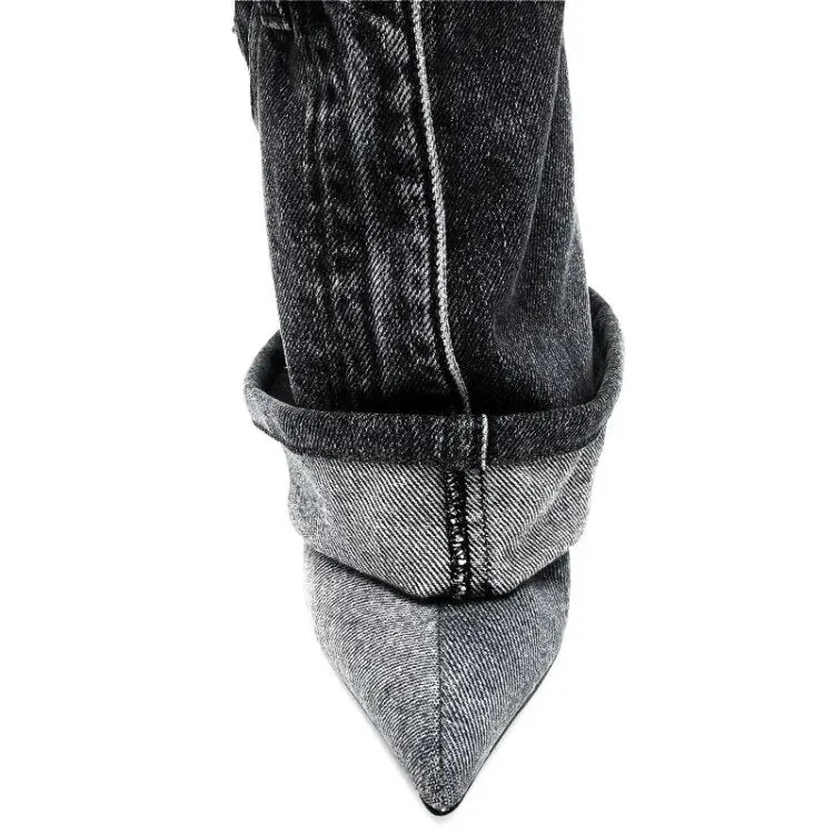 Let's Talk About It Denim Ankle Boots