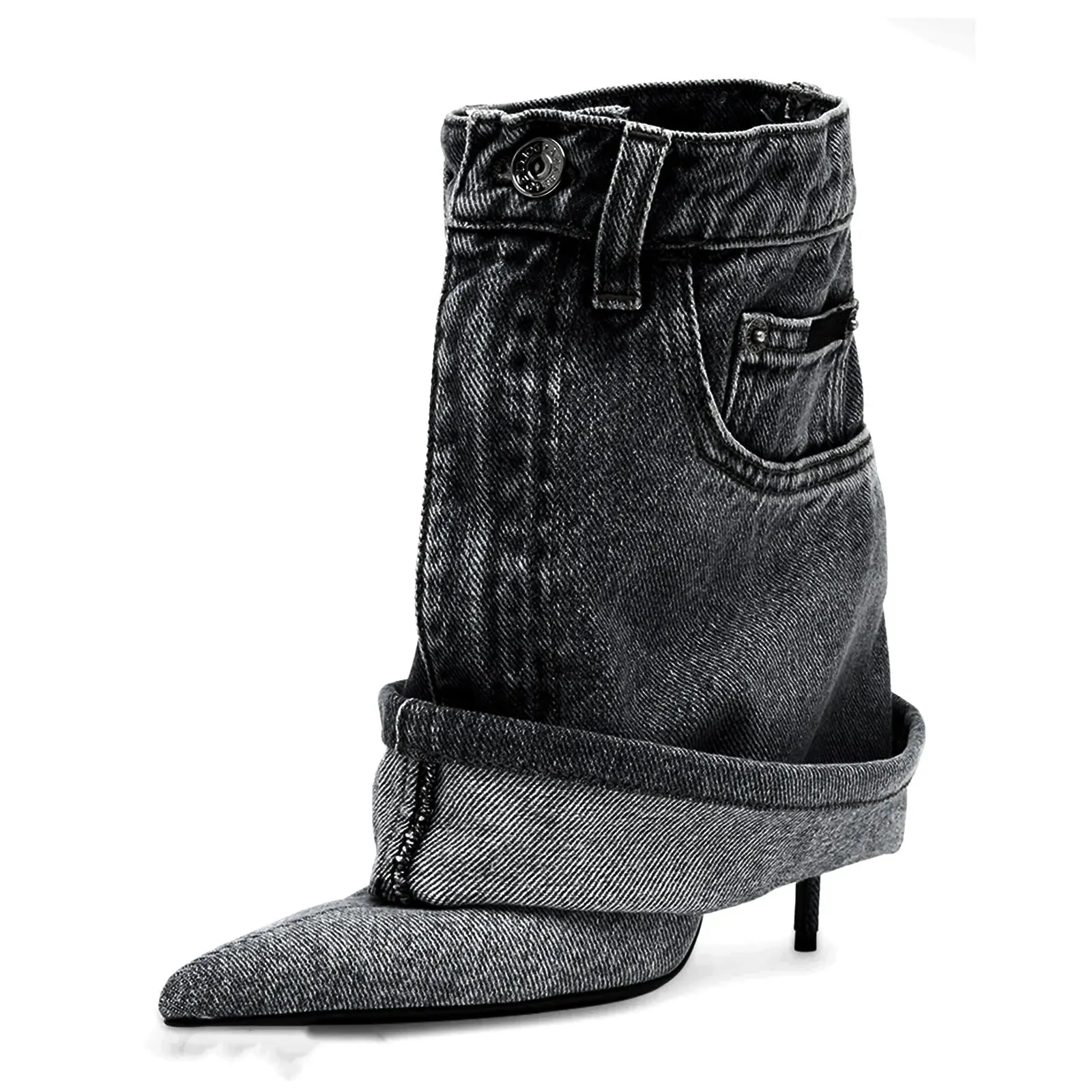 Let's Talk About It Denim Ankle Boots