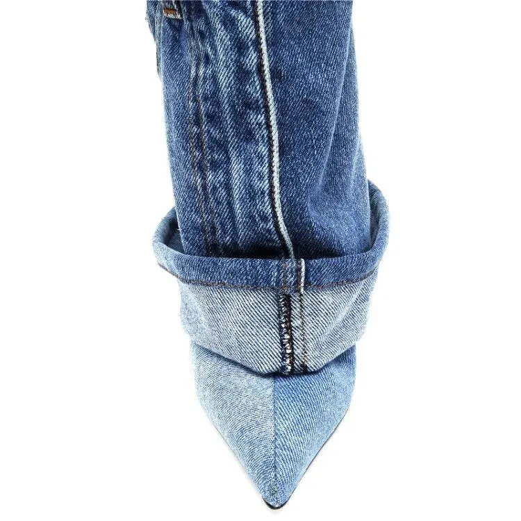 Let's Talk About It Denim Ankle Boots