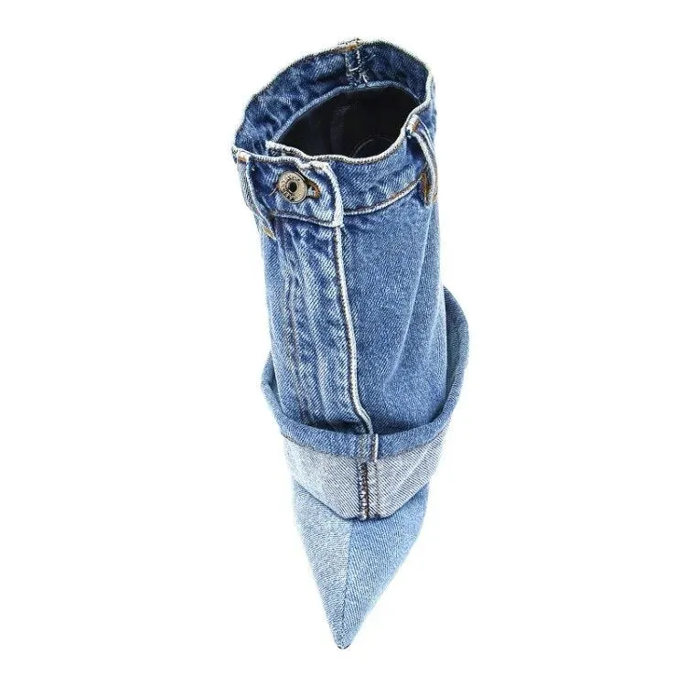 Let's Talk About It Denim Ankle Boots