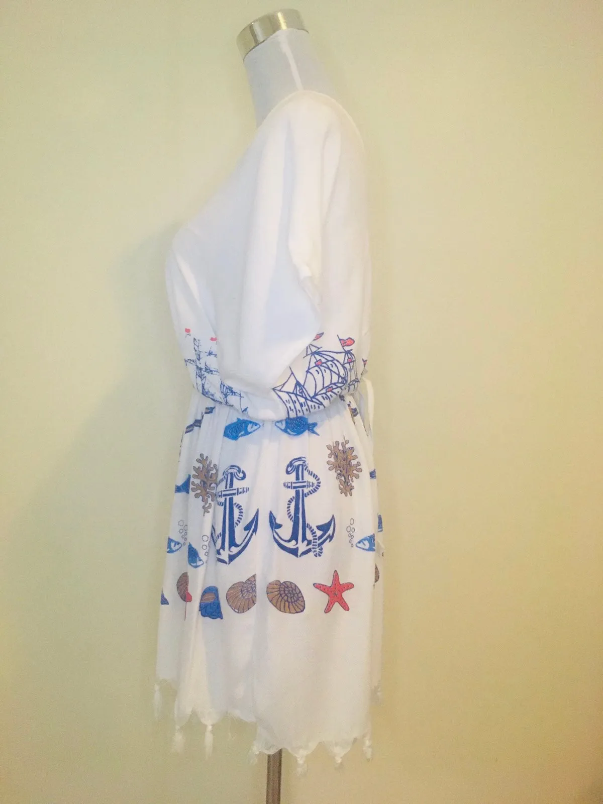 Peshtemal Belted Cover Up with Tassel - SHIP design
