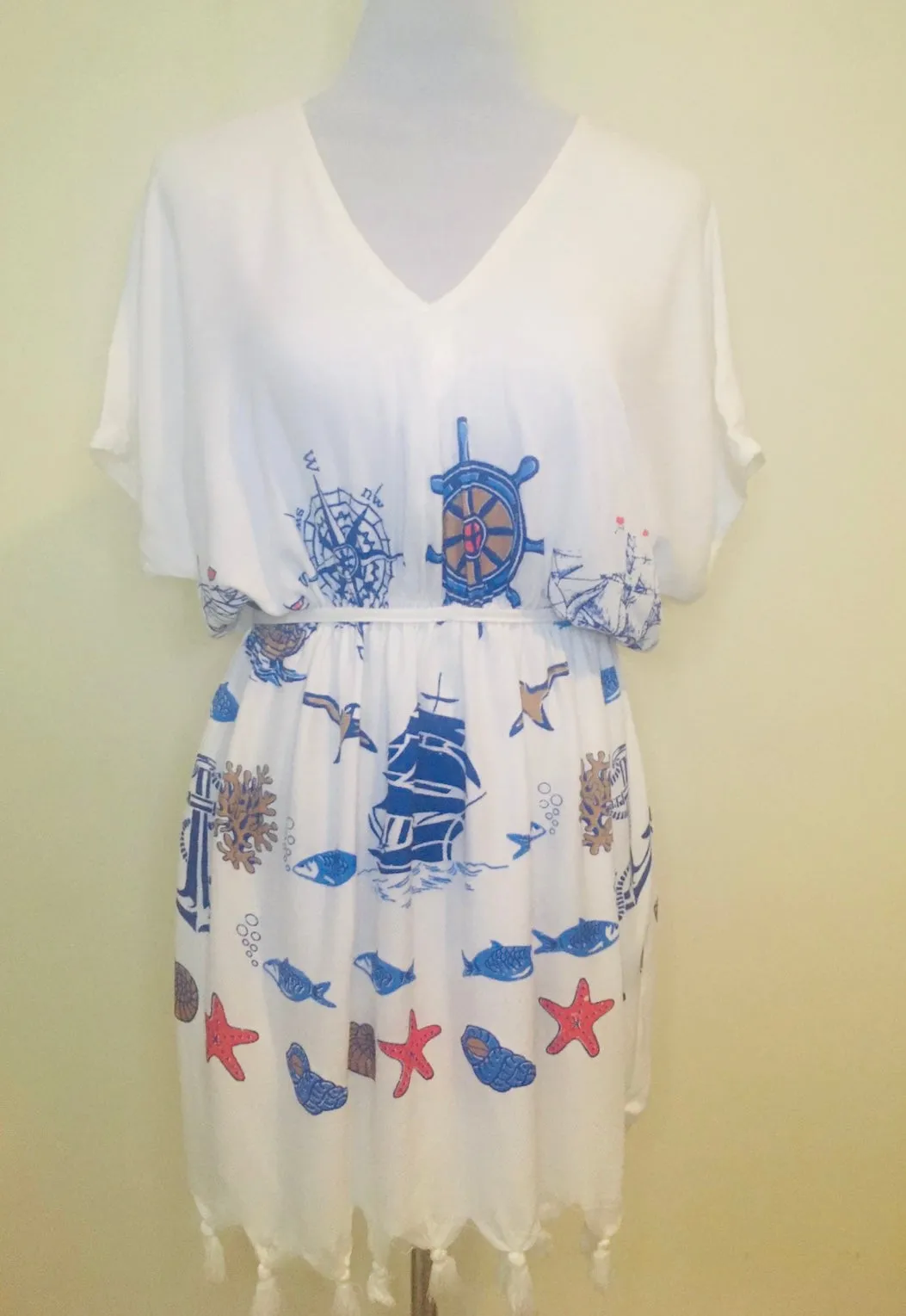 Peshtemal Belted Cover Up with Tassel - SHIP design