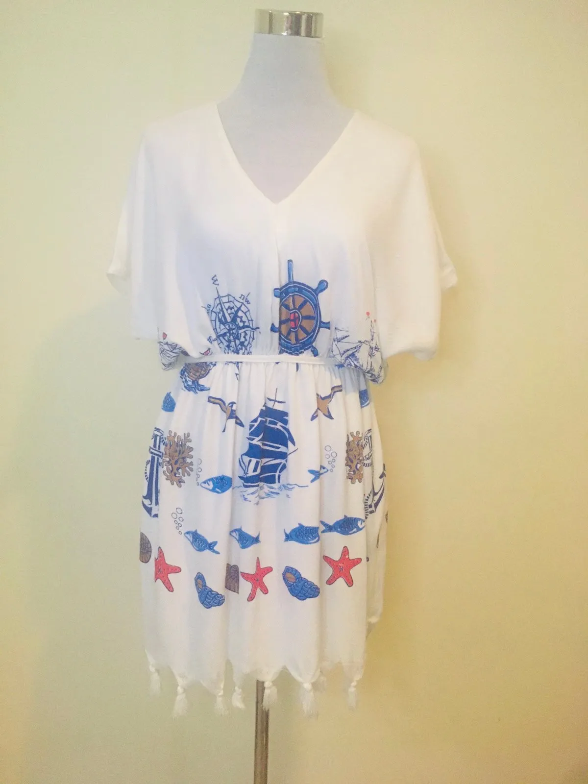 Peshtemal Belted Cover Up with Tassel - SHIP design