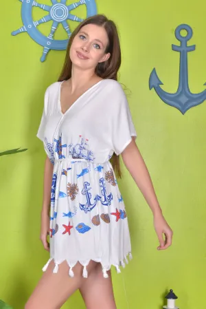 Peshtemal Belted Cover Up with Tassel - SHIP design