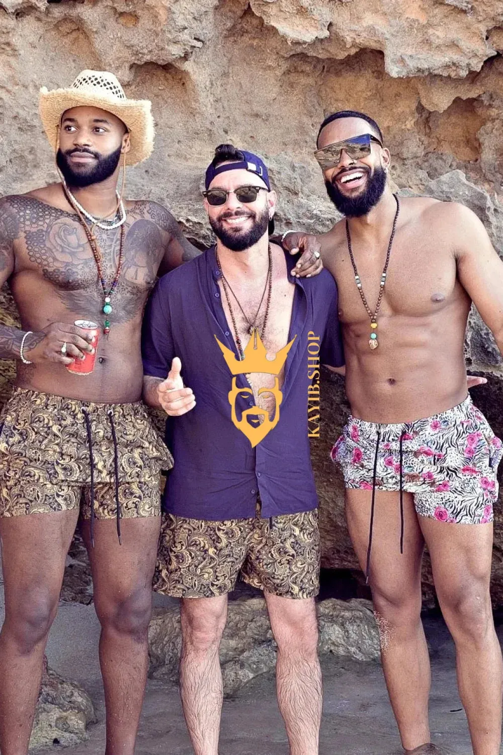 Set 3 pcs Men's Swimshorts - Hit the Beach in Style and Comfort - Personalized Fit and Lightweight Fabric