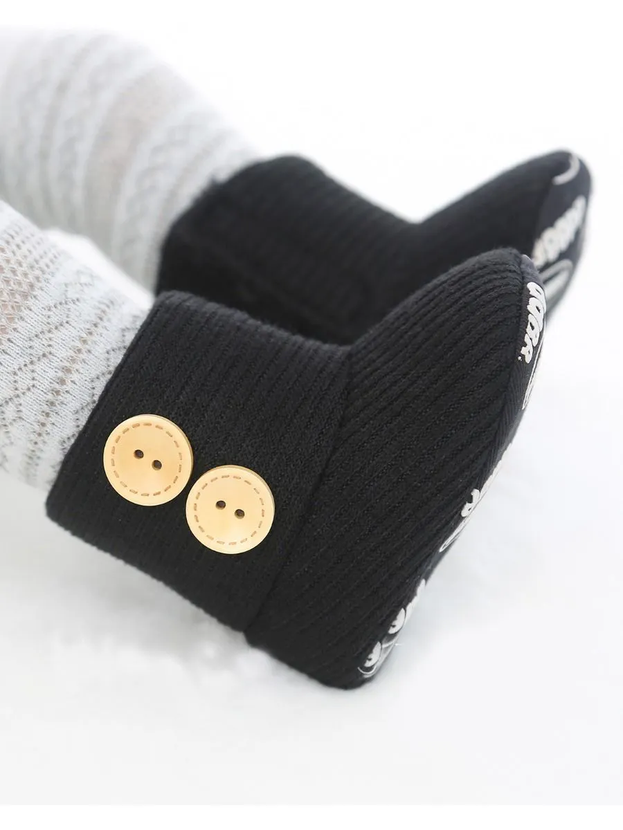 Winter Ribbed Baby Furry Knitted Boots