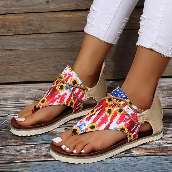 Women'S Retro Flat Flip Flop 98317126